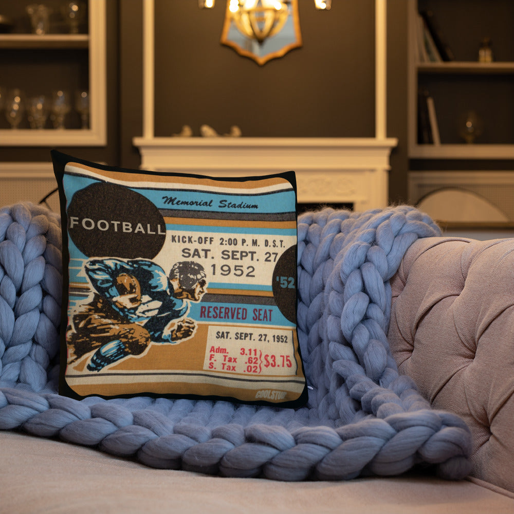 1952 Football Ticket Stub Premium Pillow