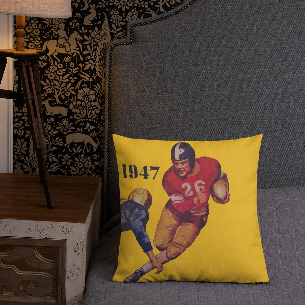yellow sports throw pillows