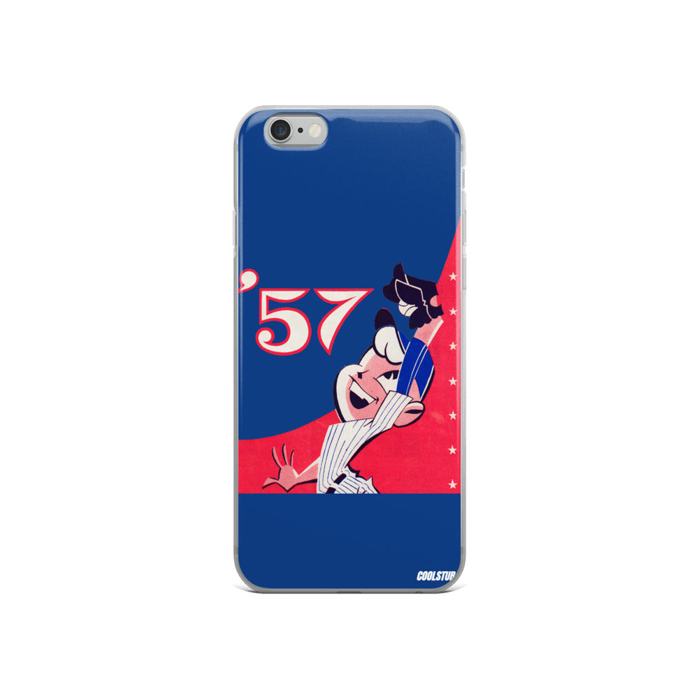 '57 Baseball Grab iPhone Case