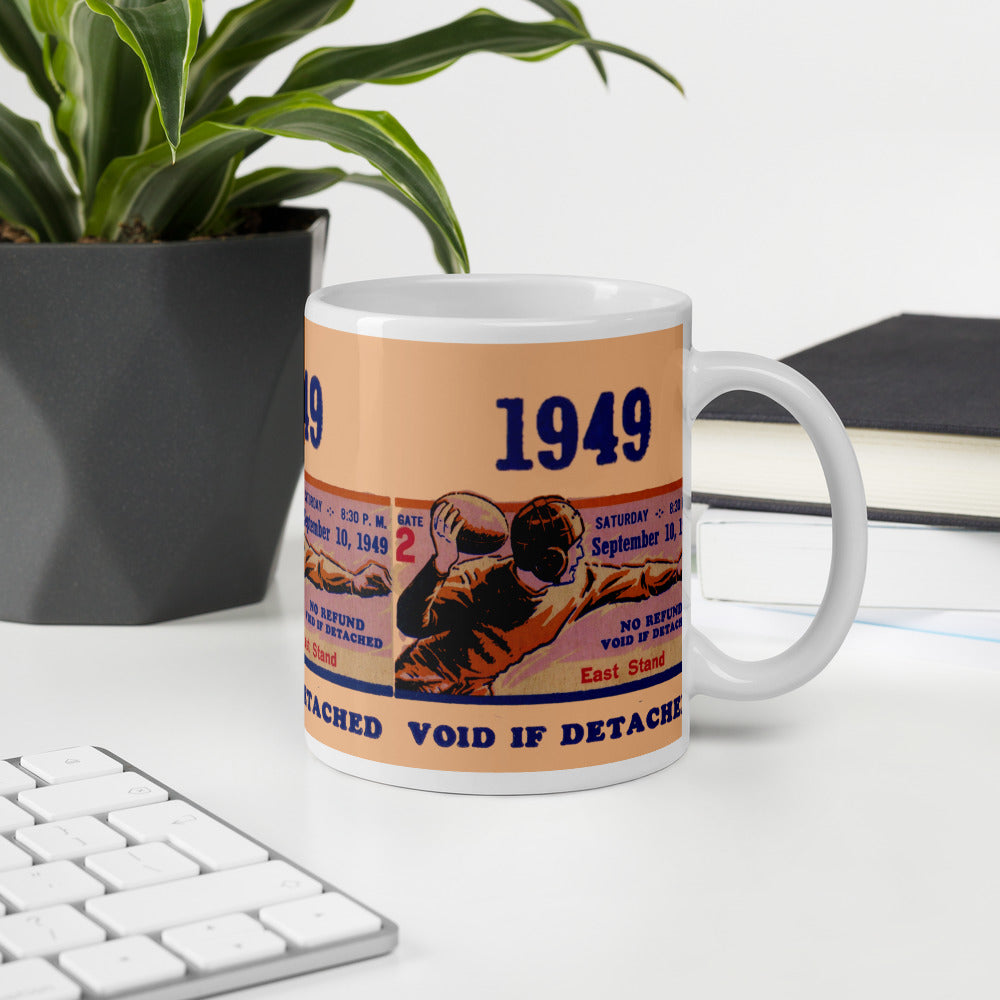 1949 Football Ticket Stub Mug