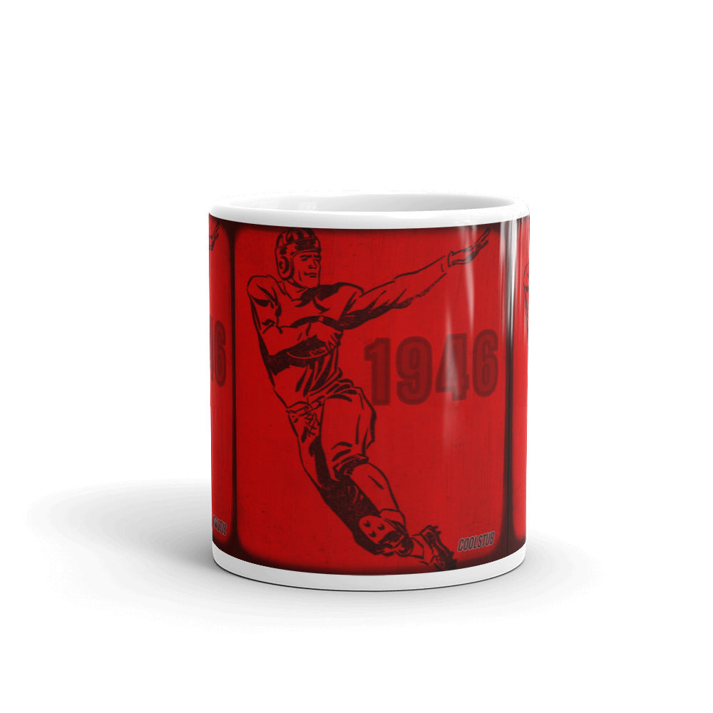1946 Red Football Art Mug