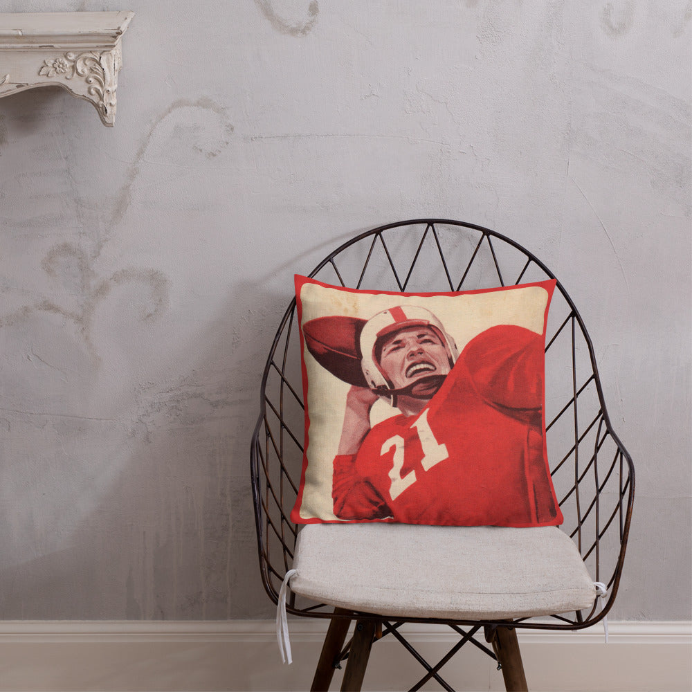 1950's Quarterback Premium Pillow