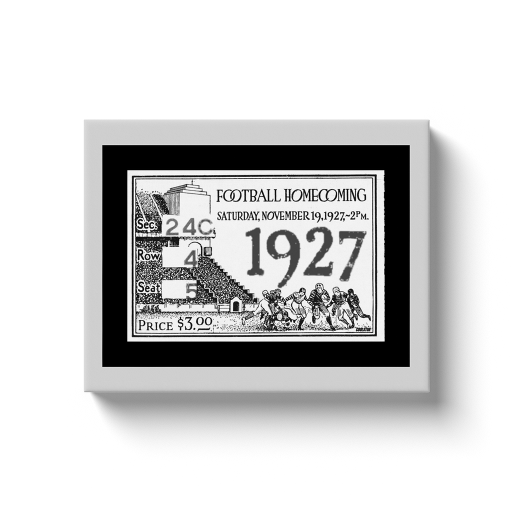 1927 Football Ticket Stub Canvas Wrap