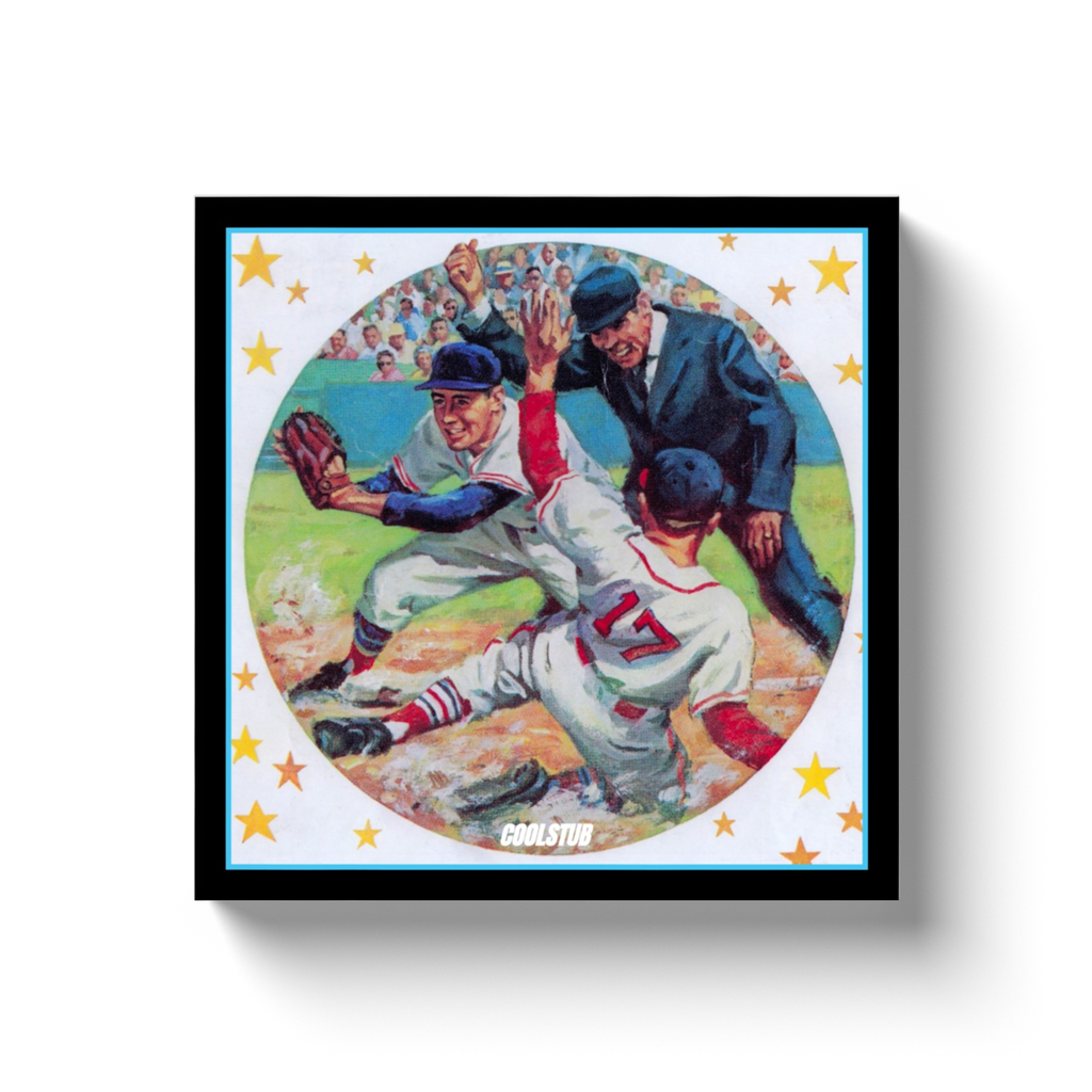 1961 Baseball Tag Canvas Wrap