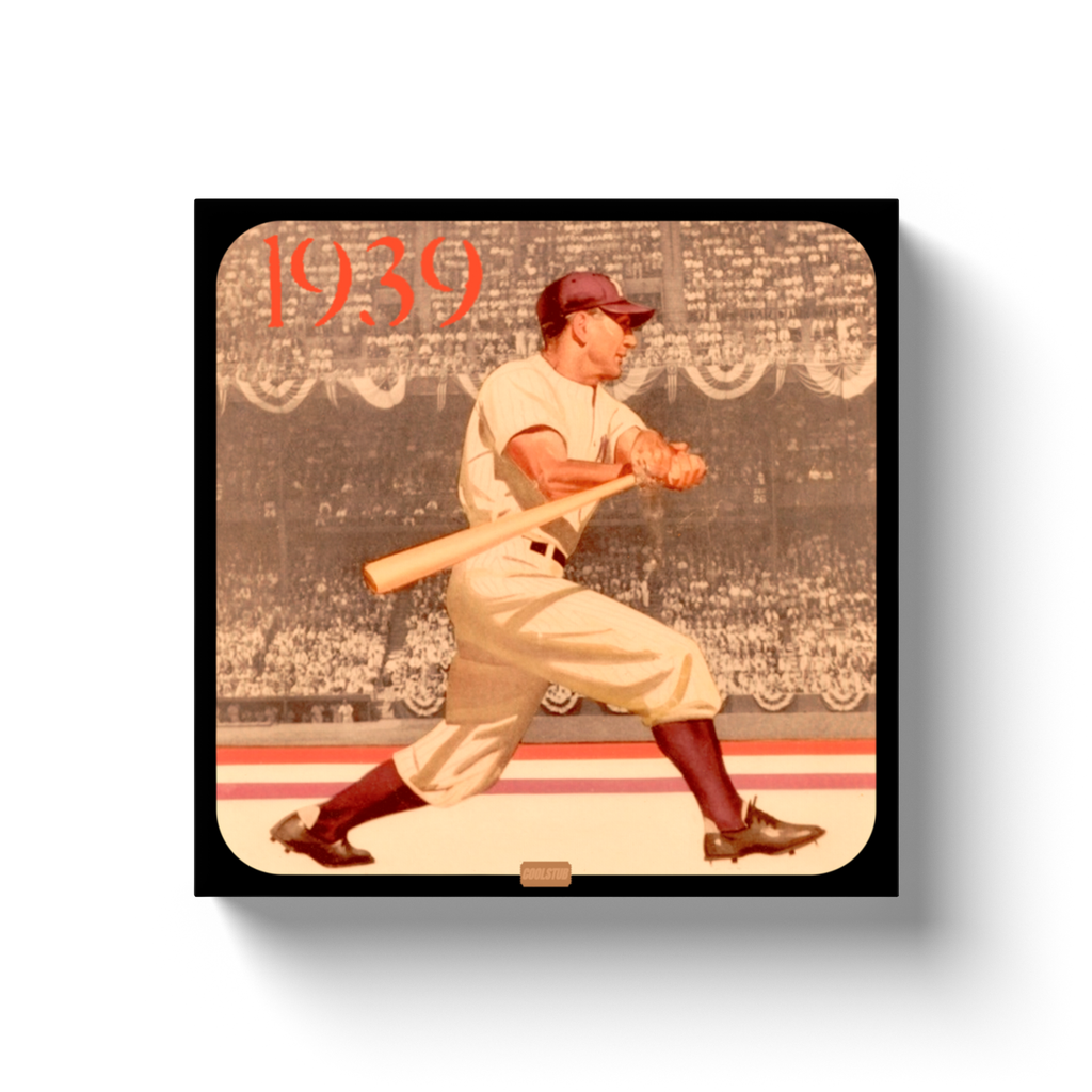 1939 Vintage Baseball Art Canvas Wrap
