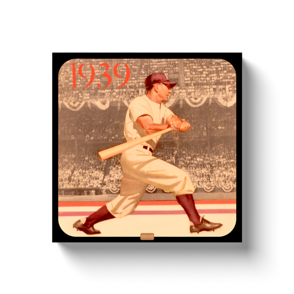1939 Vintage Baseball Art Canvas Wrap