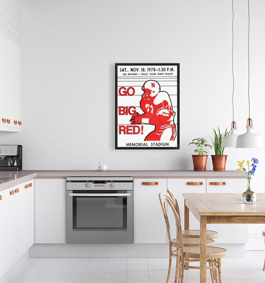 1978 Nebraska Cornhuskers Football Ticket Art