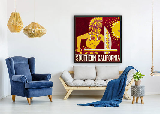 Vintage Southern California Football Ticket Remix