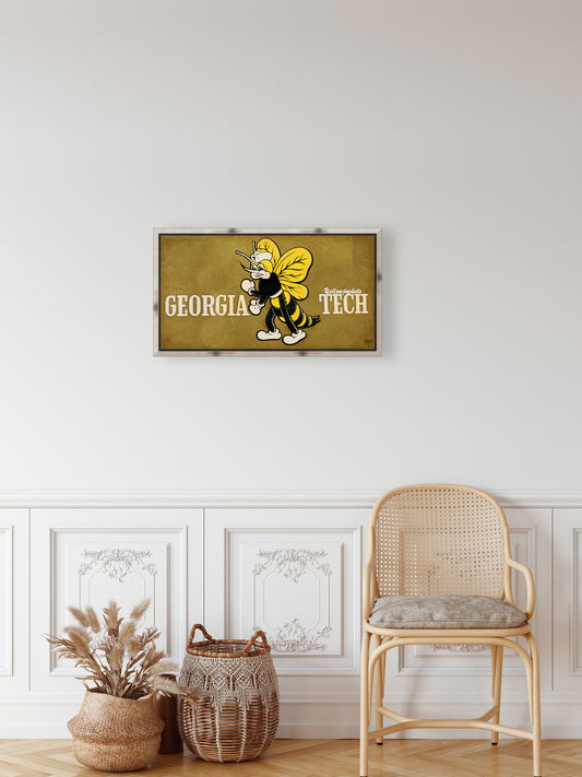 Vintage Georgia Tech Cartoon Boxer Art by Row One Brand