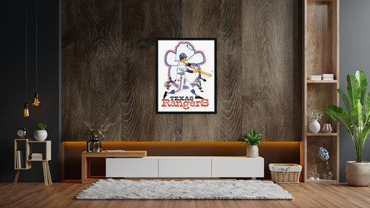 1973 Texas Rangers Baseball Art