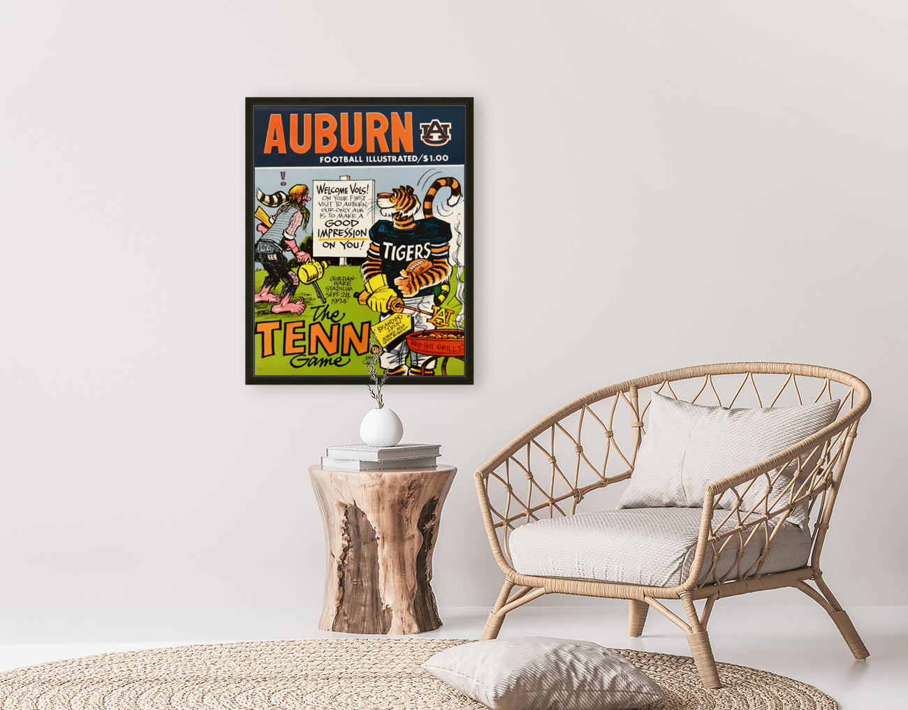 1974 Auburn Tigers Phil Neel Canvas Art