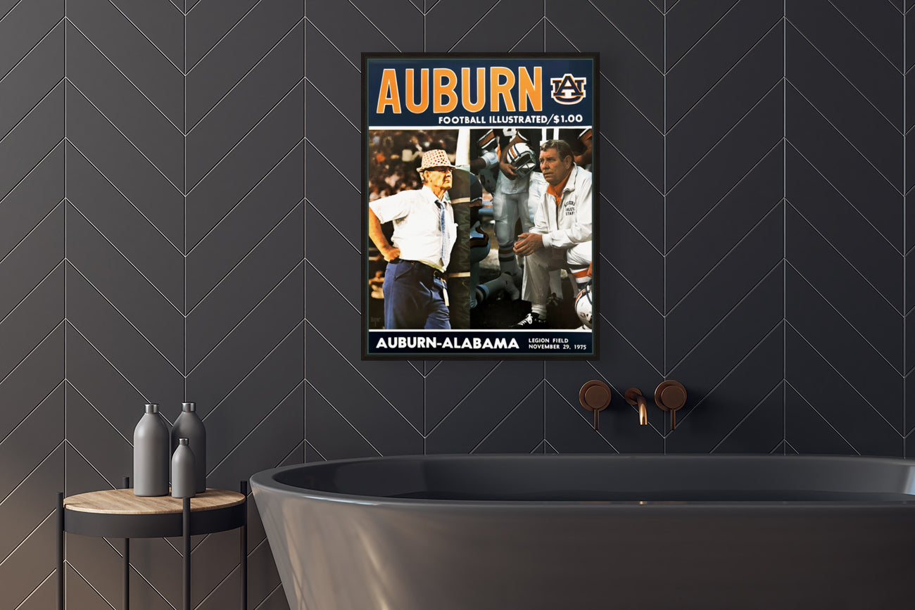 1975 Auburn Football Illustrated Canvas Art from Row One Brand