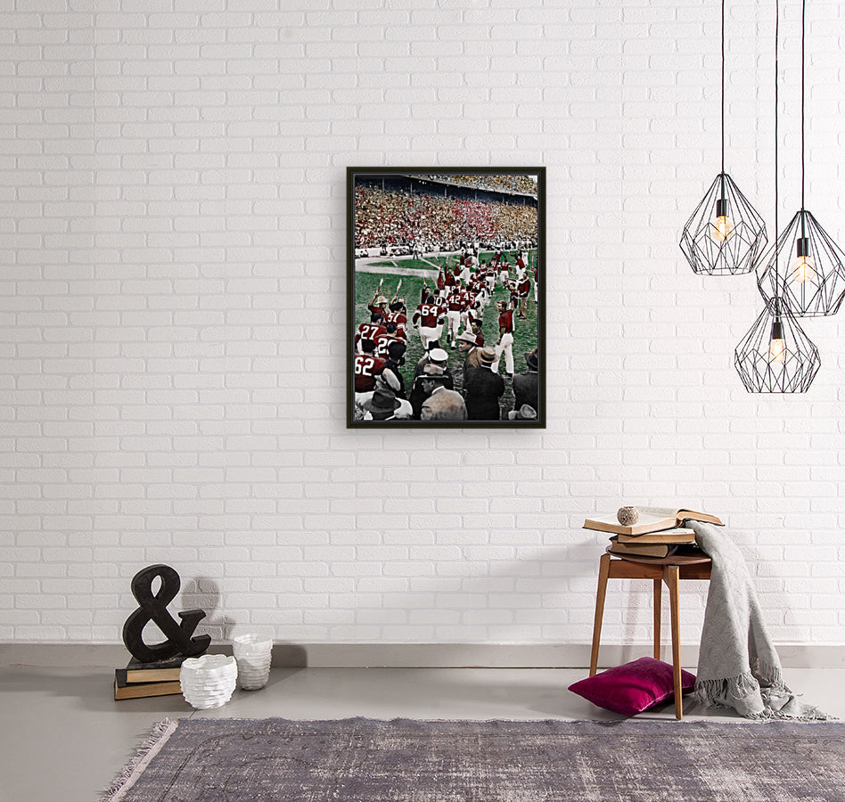 Vintage OU Football Art Giclée Stretched Canvas Print