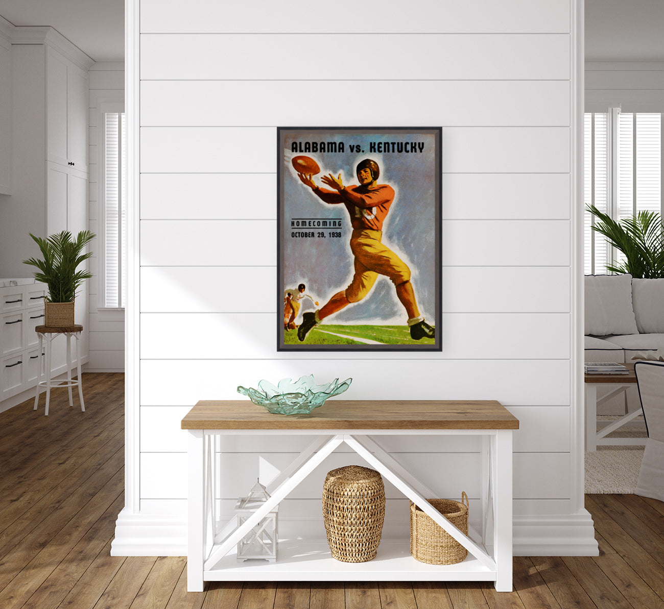 Vintage College Football Program Giclée Stretched Canvas Print