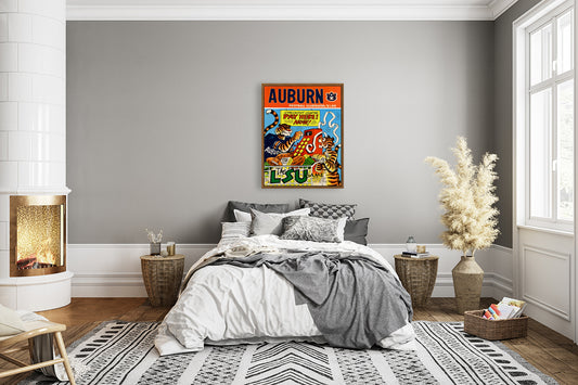 1973 Auburn vs. LSU Football Cover Art