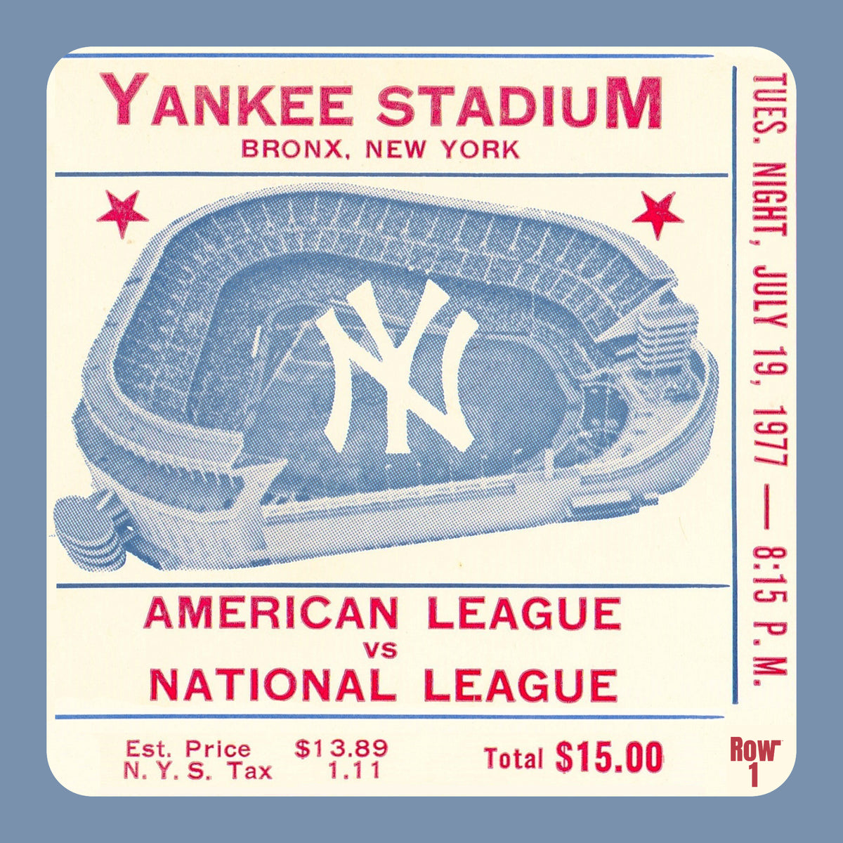 1977 New York Yankees Ticket Stub