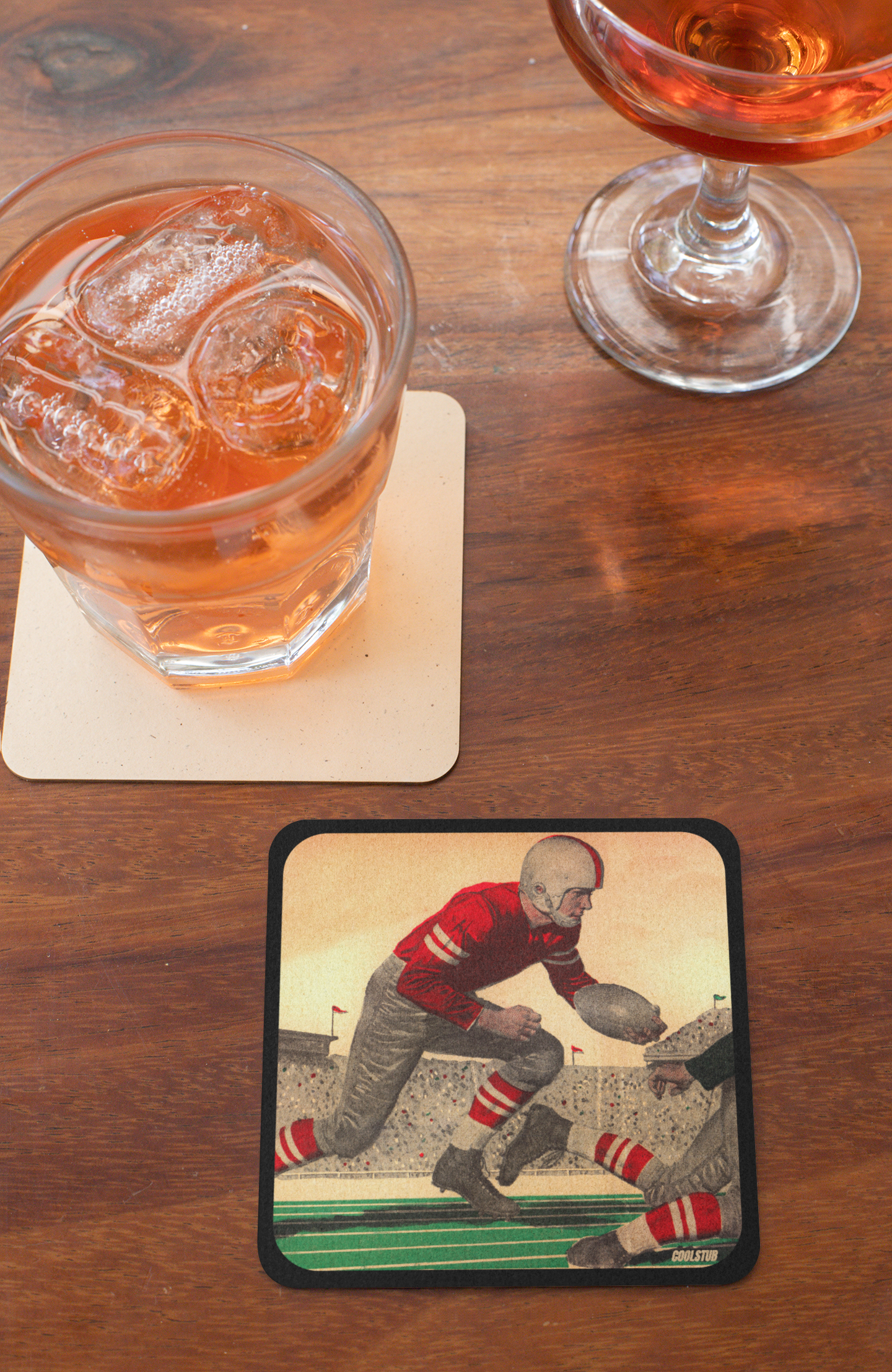 Vintage Sports Art Drink Coasters