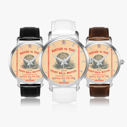 Three 1876 Harvard-Yale Football Program Cover Art Watches from Row One Brand