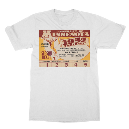 1952 Minnesota Football Ticket Classic Adult T-Shirt