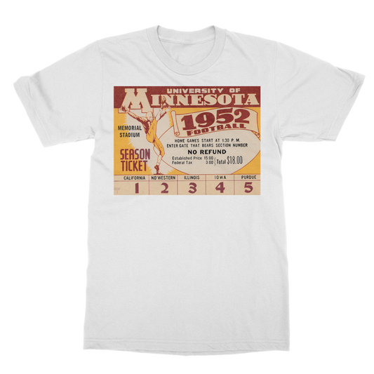 1952 Minnesota Football Ticket Classic Adult T-Shirt