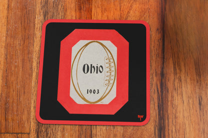 1903 Ohio State Football Art Drink Coasters