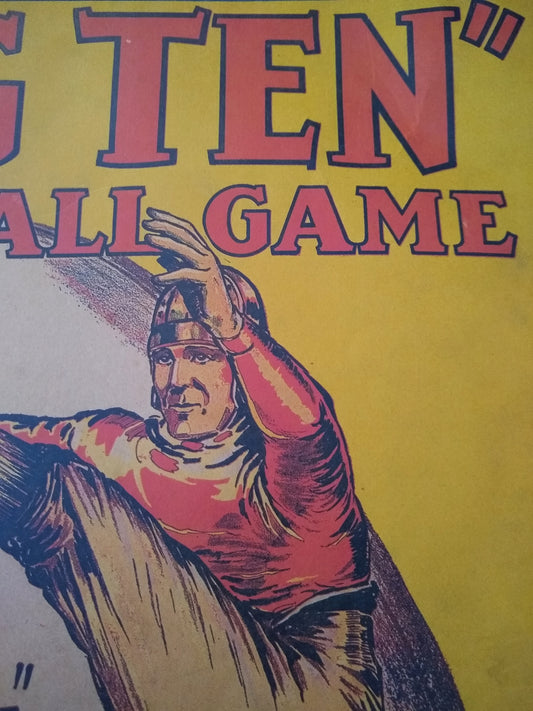 1927 Big Ten Football Board Game Poster | Vintage Collectibles