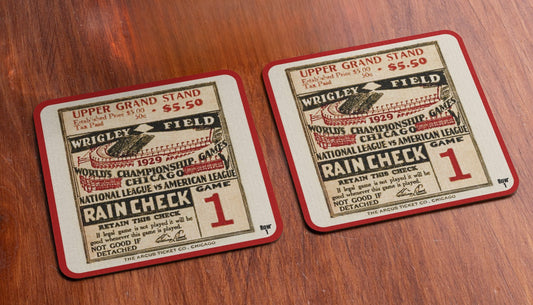 1929 Chicago Cubs World Series Ticket Stub Coasters | Row One Brand