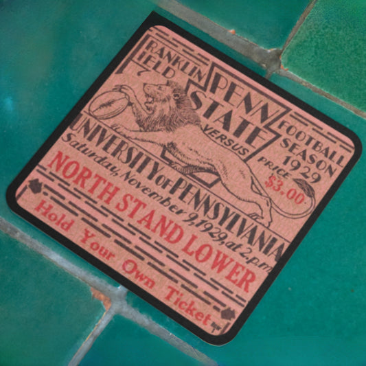 1929 Penn State Nittany Lions at Penn Quakers Ticket Coasters