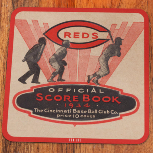 1934 Cincinnati Reds Scorecard Coasters