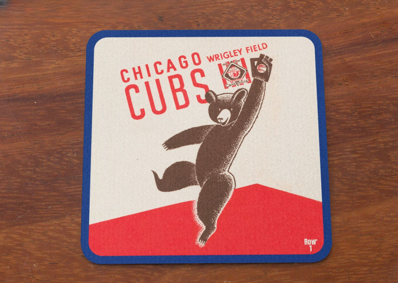 1939 Chicago Cubs Scorecard Art Drink Coasters