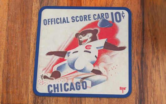 1941 Chicago Cubs Scorecard Art Coasters