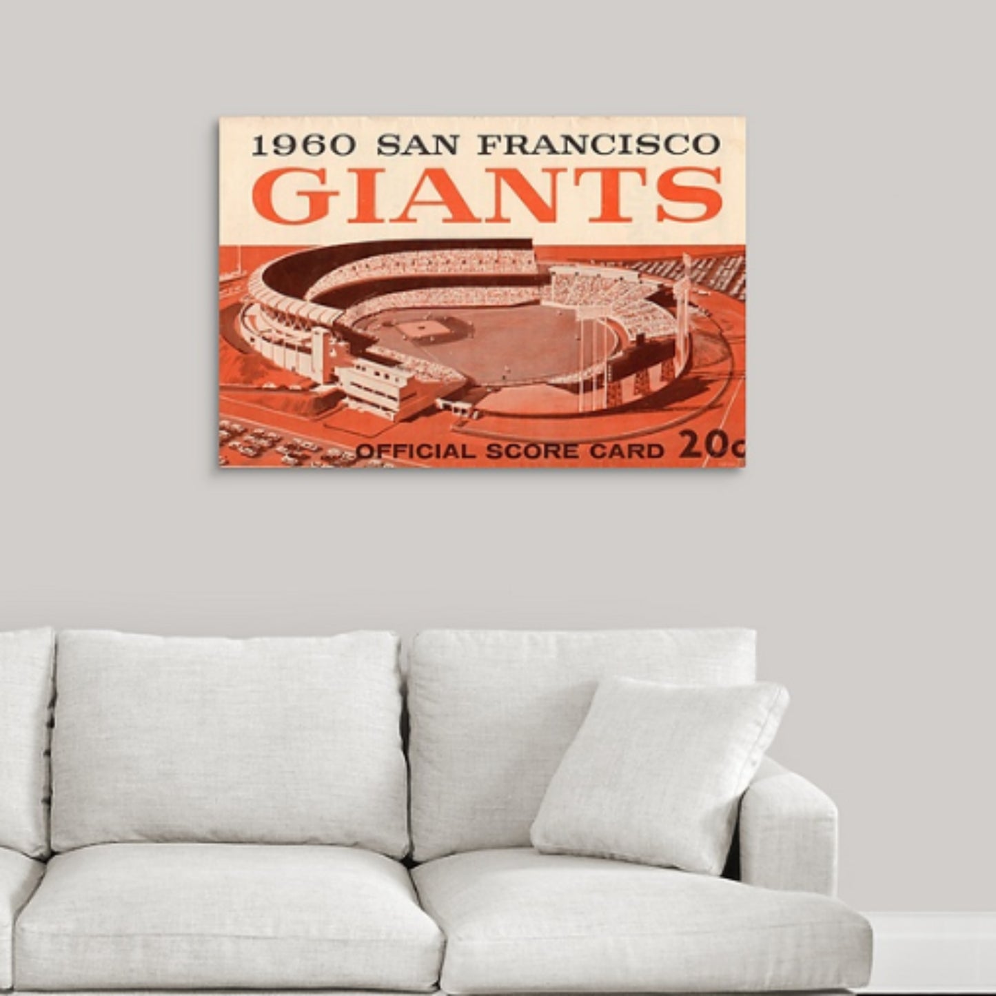 1960 San Francisco Giants Score Card Art