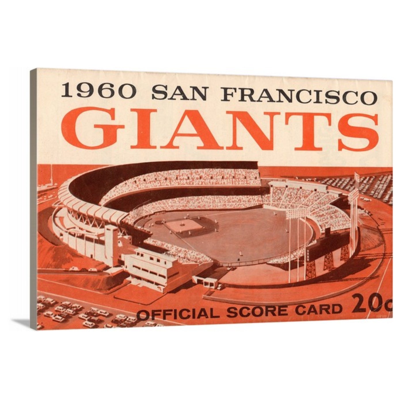 1960 San Francisco Giants Score Card Art