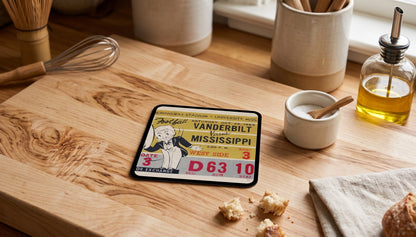 1963 Vanderbilt Commodores at Ole Miss Rebels Ticket Coasters