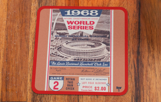 1968 World Series Baseball Ticket Stub Drink Coasters