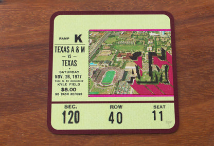Vintage Texas Football Ticket Stub Variety Set