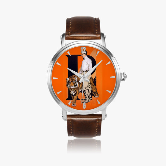 Row One Brand 1902 Princeton Tiger Art Watch with leather band