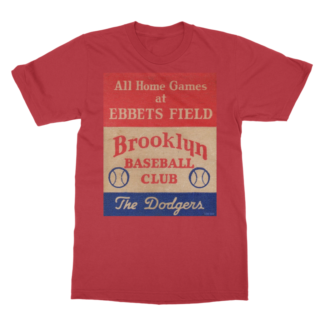 1939 Brooklyn Dodgers Baseball Club Classic Heavy Cotton Adult T-Shirt