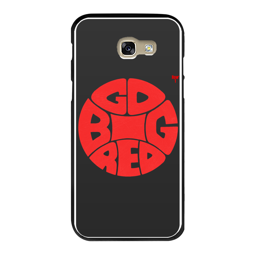 Retro Big Red Basketball Black Hard Phone Case