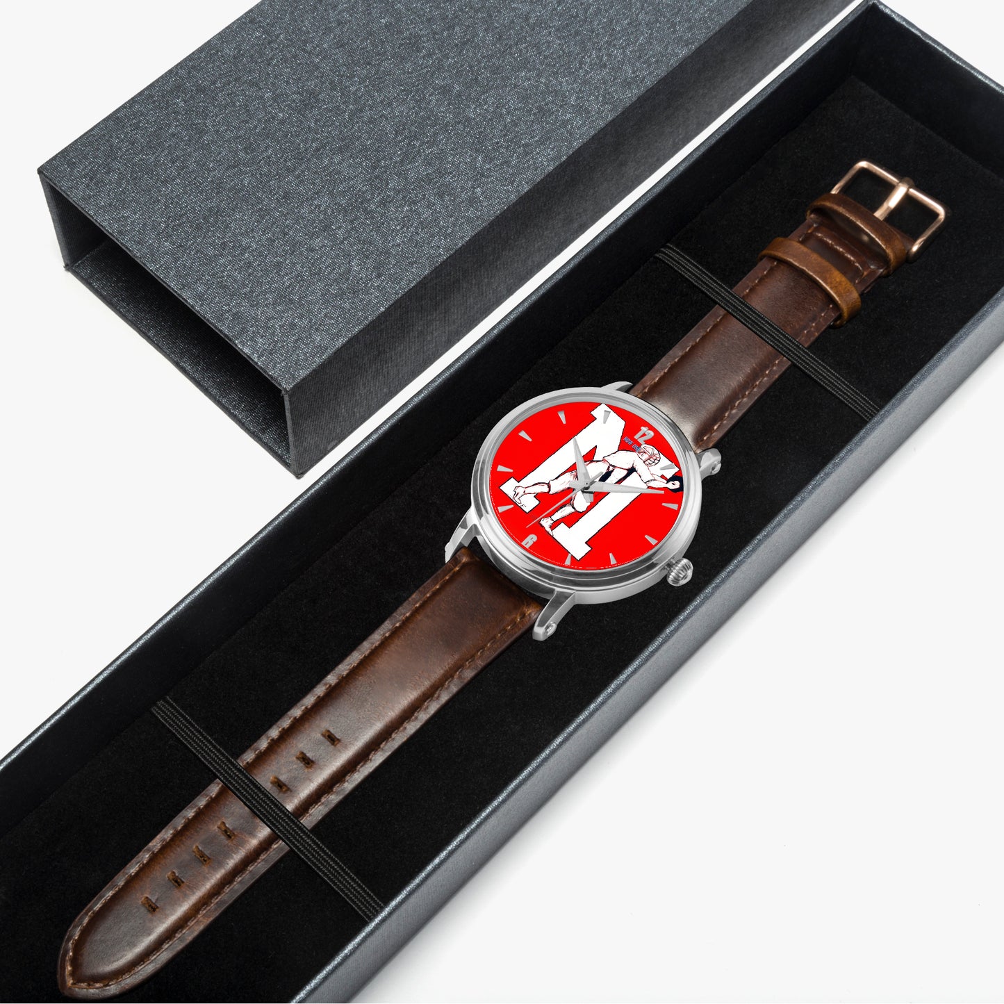 Row One Brand vintage early 1900s Ole Miss Rebels baseball art watch with leather band