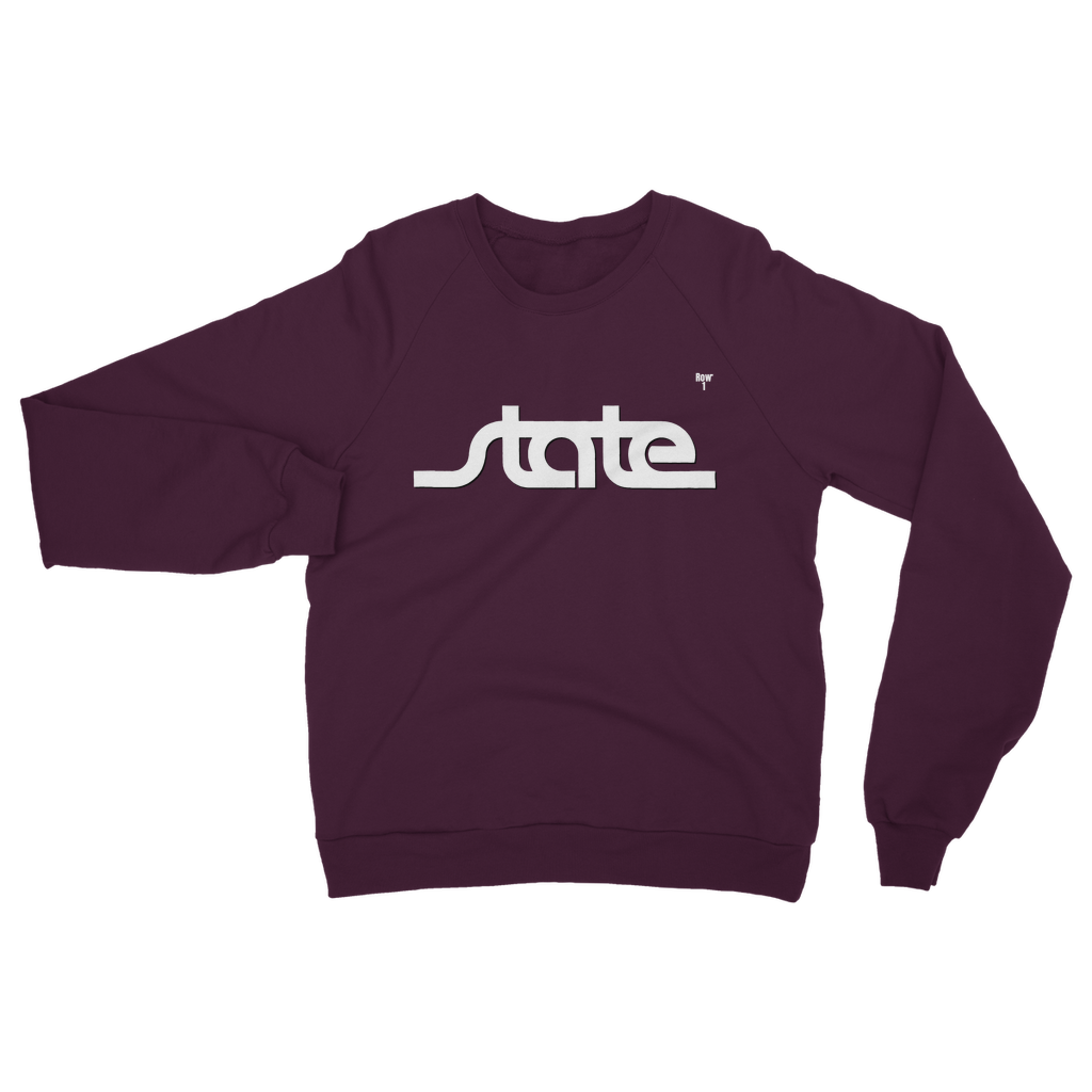 Throwback State Script Classic Adult Sweatshirt