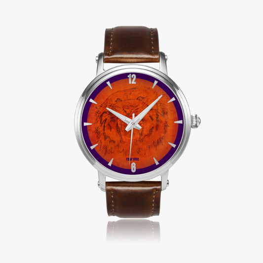 Vintage College Gifts: 1945 tiger art watch with leather band from Row One Brand