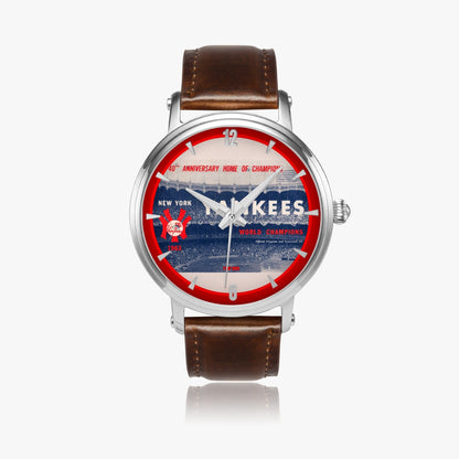 Vintage Yankees Scorecard Art Watch | Row One Brand Historic Sports Art Watches