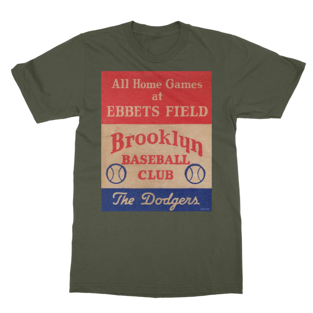 1939 Brooklyn Dodgers Baseball Club Classic Heavy Cotton Adult T-Shirt