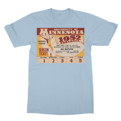 1952 Minnesota Football Ticket Classic Adult T-Shirt
