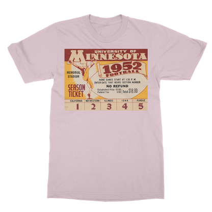 1952 Minnesota Football Ticket Classic Adult T-Shirt