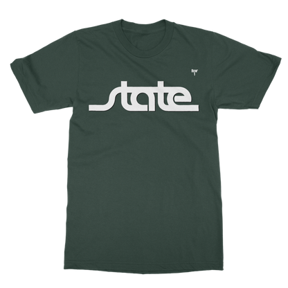 Row One Brand Throwback State Script Classic Adult T-Shirt