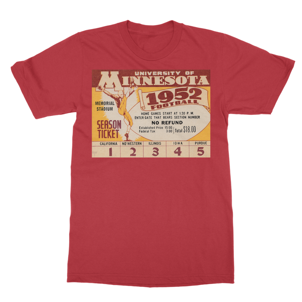 1952 Minnesota Football Ticket Classic Adult T-Shirt