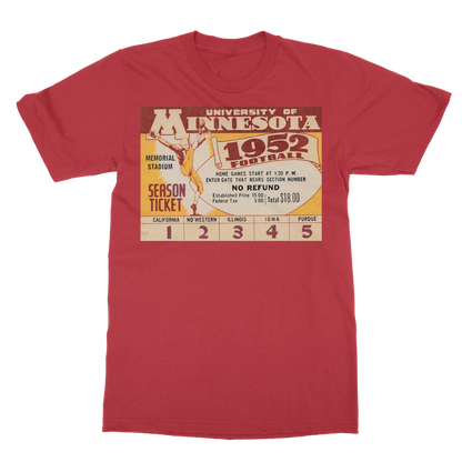 1952 Minnesota Football Ticket Classic Adult T-Shirt
