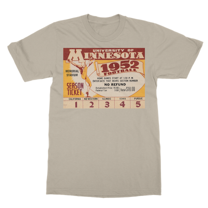 1952 Minnesota Football Ticket Classic Adult T-Shirt
